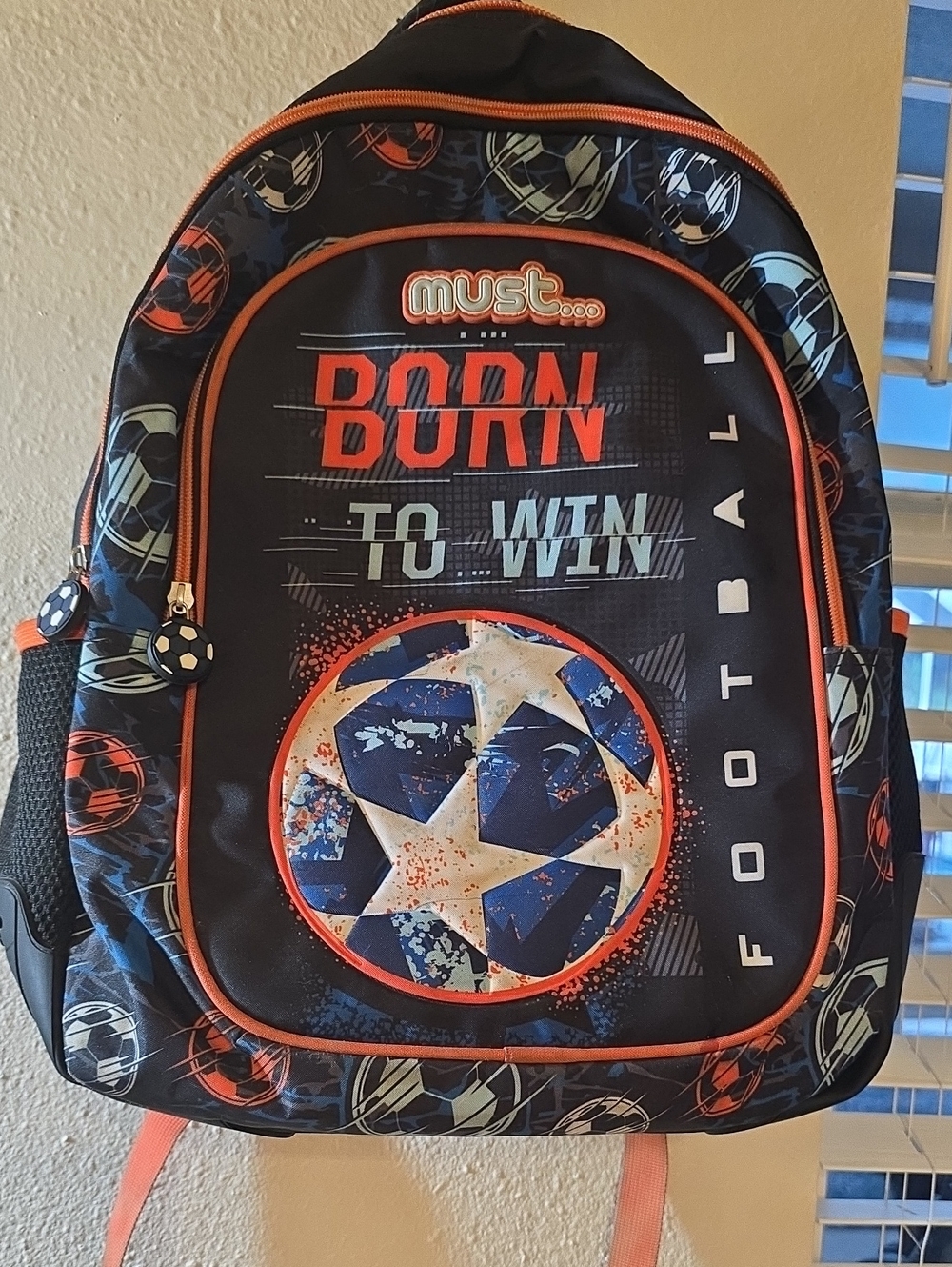 Born to Win Black & Orange Men's Backpack